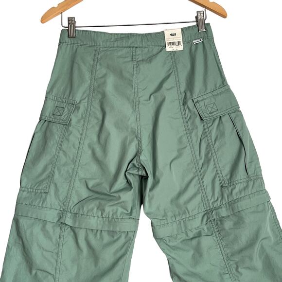 Levi's Green Convertible Cargo Pants High Waist Relaxed Fit Straight Leg - Picture 15 of 16